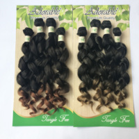 Extensions de cheveux synthétiques bon marché et tendance, toutes en un, boucles douces Diva, 4 pièces/sac, 16''18'', pour la vente en gros