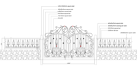 Porte principale fantaisie en fer forgé antique, design de porte d'entrée, mur à rebond, porte en acier pour le jardin en vente, livraison gratuite