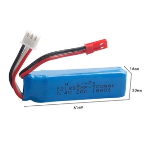 Şarj edilebilir <span class=keywords><strong>lipo</strong></span> piller 721855 2 S 7.4 V 500 mAh rc pil için helikopter