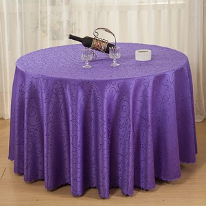 JR971 banquete de boda la cena, el restaurante redondo jacquard de poliéster mantel - Product Image 4