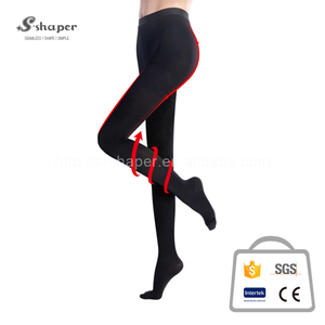 <span class=keywords><strong>Collant</strong></span> aderente in stile coreano a compressione S-SHAPER 20-30 Mmhg in Nylon Spandex <span class=keywords><strong>con</strong></span> controllo mutandine per ragazze <span class=keywords><strong>con</strong></span> Design imbottito Logo - Product Image 2