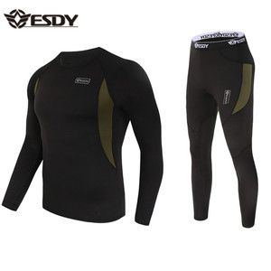 Ensemble de sous-vêtements chauds tactiques de plein air 4 couleurs, combinaison thermique de sport de chasse - Product Image 1
