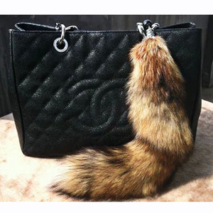 Porte-clés en fourrure de renard véritable fée grande et moelleuse en gros d'usine en Chine - Product Image 2