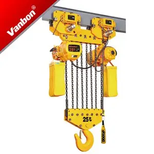 Vanbon electric chain hoist 25 Ton with motorized trolley for construction crane lift