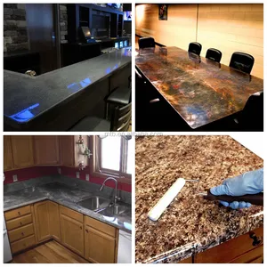 Extremely Durable Metallic Epoxy Countertop Top Finish