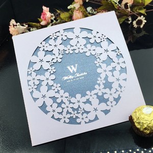 Inviti di Nozze Bestseller, Biglietti Pieghevoli con Taglio Laser a Fiore, Romantici Biglietti Matrimoniali in Stile Europeo, Carte Artigianali per Matrimonio - Product Image 3