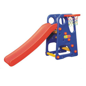 Slide plástico playground indoor e balanço cesta de basquete de plástico para crianças