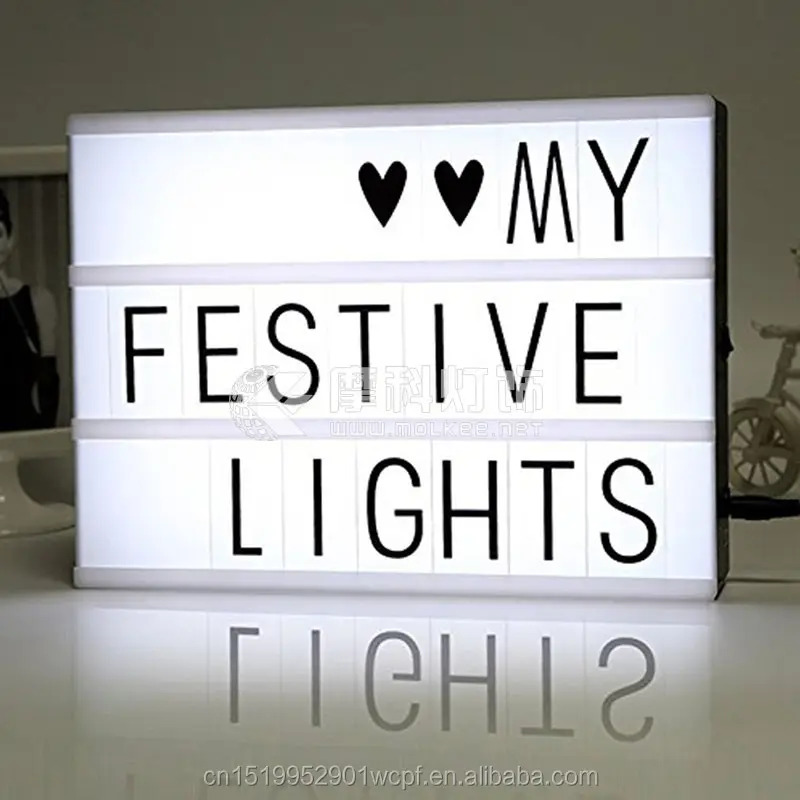 A4 LED cinema light box with changeable 96 letters&symbols