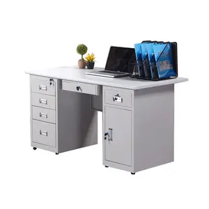 Регулируемая офисная мебель из стали и дерева, современный офисный стол, офисный стол