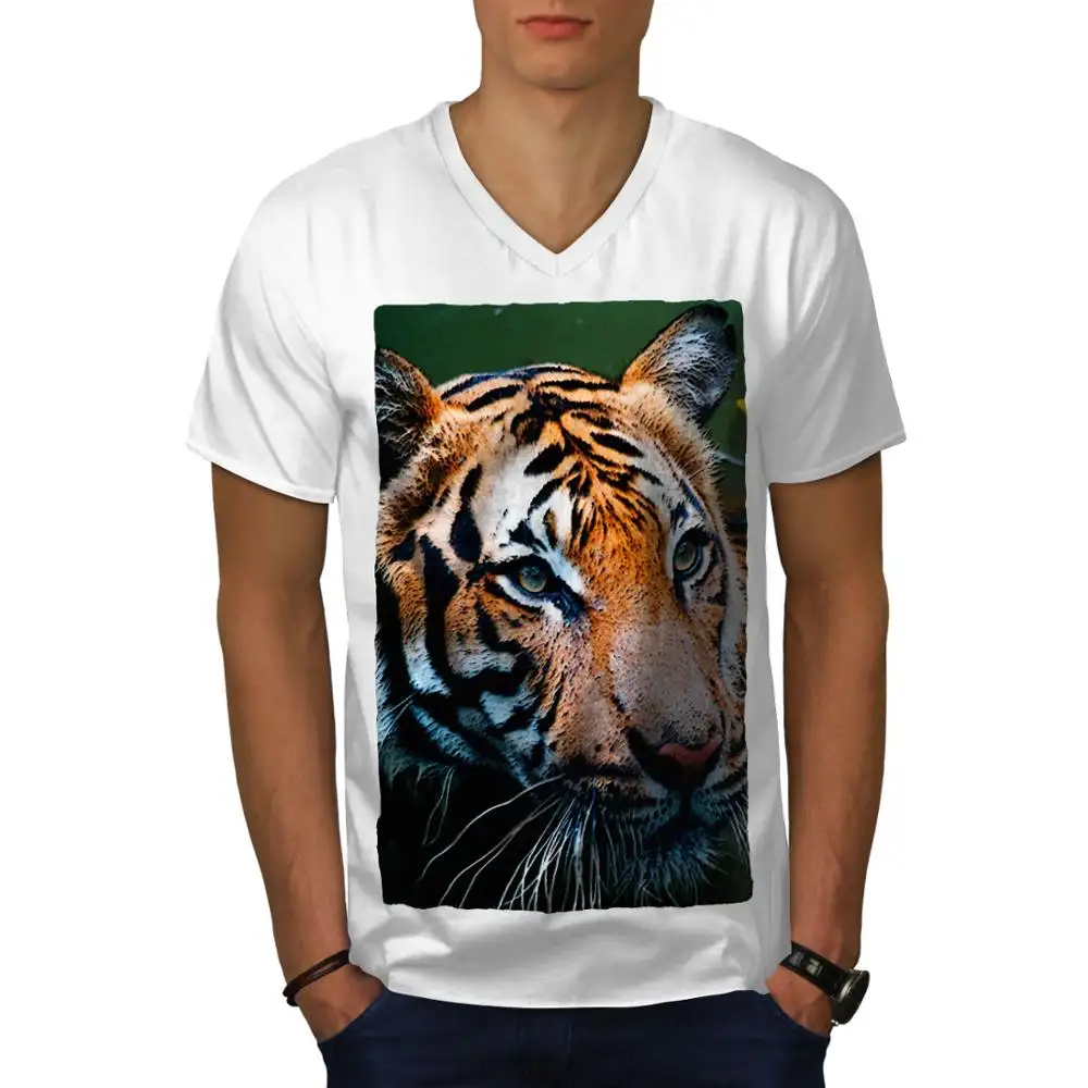 Alta calidad 100% algodón camiseta personalizada con animal print