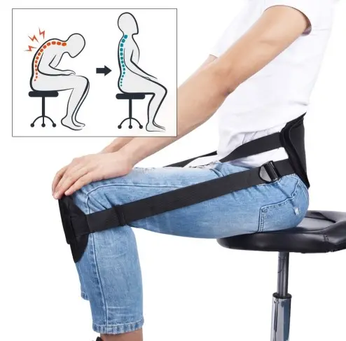 Поддерживающий Пояс для спины для лучшей осанки сидения, Идеальный корректор спины и талии, защитный бандаж для нижней части спины