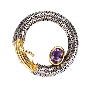 Collier pendentif rond, boucles <span class=keywords><strong>d</strong></span>'oreilles améthyste, ensemble de bijoux, pour la saint-valentin, à offrir à sa petite amie - Product Image 4