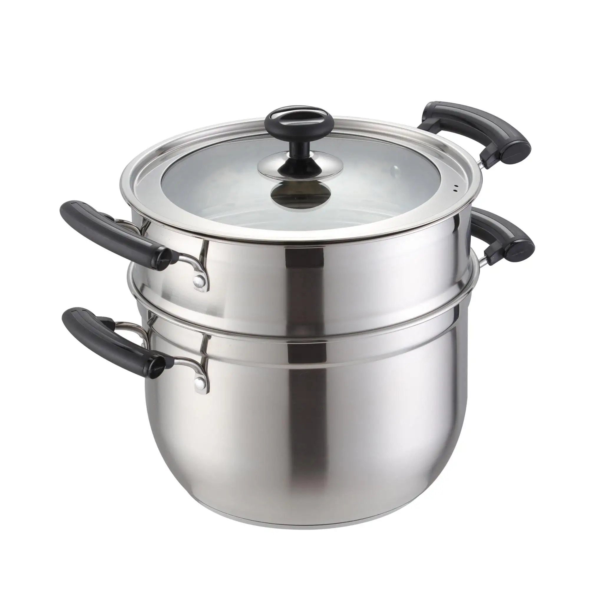 Alta calidad Coreana de la olla de sopa de vapor olla de cocina de acero inoxidable de gran tamaño de vapor
