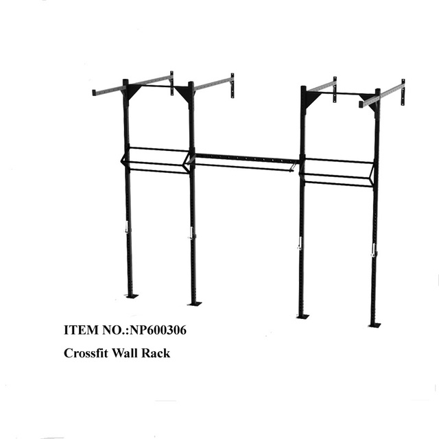 Fitness Gym Wall-Mounted Adjustable Durable Power Rack with Alloy Steel Frame for Bodybuilding Squat Training