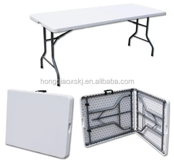 6 футов 180 см Прямоугольный складной стол HDPE пластиковые складные столы на заказ складной стол