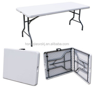 6FT 180cm rectangle folding table HDPE plastic folding tables custom folding table