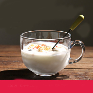 Un gran portátil <span class=keywords><strong>desayuno</strong></span> con un vaso de leche transparente y una taza avena - Product Image 1