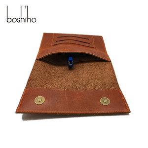 Rolling Cigarette Hot Sale Vintage Brown Pouch Customizable Smoking Package Bag Case Rolling Cigarette Leather Tobacco Bag