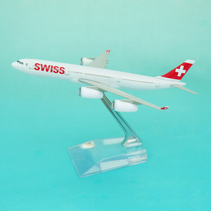 Cadeaux promotionnels Avion modèle SWISS A340-300 16 cm Avion à l'échelle Cadeau pour collection - Product Image 5