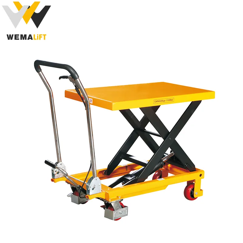 WEMALIFT 150キロ300キロ500キロManual Mini Single Scissor Lift Table