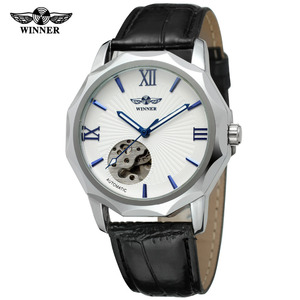 Top Brand di Lusso Vincitore Blu Oceano Geometria di Disegno Trasparente Scheletro Dial Mens Della Vigilanza di Modo Automatico <span class=keywords><strong>Orologio</strong></span> Meccanico <span class=keywords><strong>Orologio</strong></span> - Product Image 4