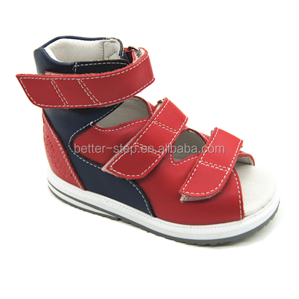 Детская медицинская обувь ручной работы из натуральной кожи, Детские ортопедические сандалии с поддержкой свода стопы