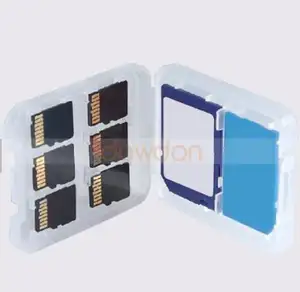 8 in 1 SD TF Memory Card Scatola di Immagazzinaggio Protector Holder BOX PP