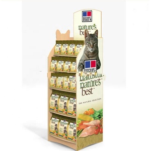 Einzelhandel geschäft 5 Regal Holz Tiernahrung Display, Katzenfutter Display, Holz Produkt Display steht