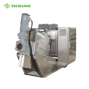 Light hydraulic machine sludge dewatering screw filter press