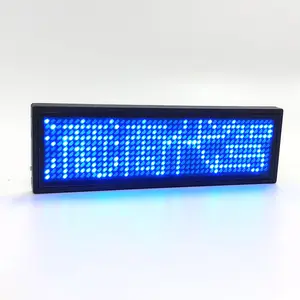 Kırmızı/beyaz/mavi/yeşil/pembe/turuncu renk LED isim plakası Mini mesaj ekranı