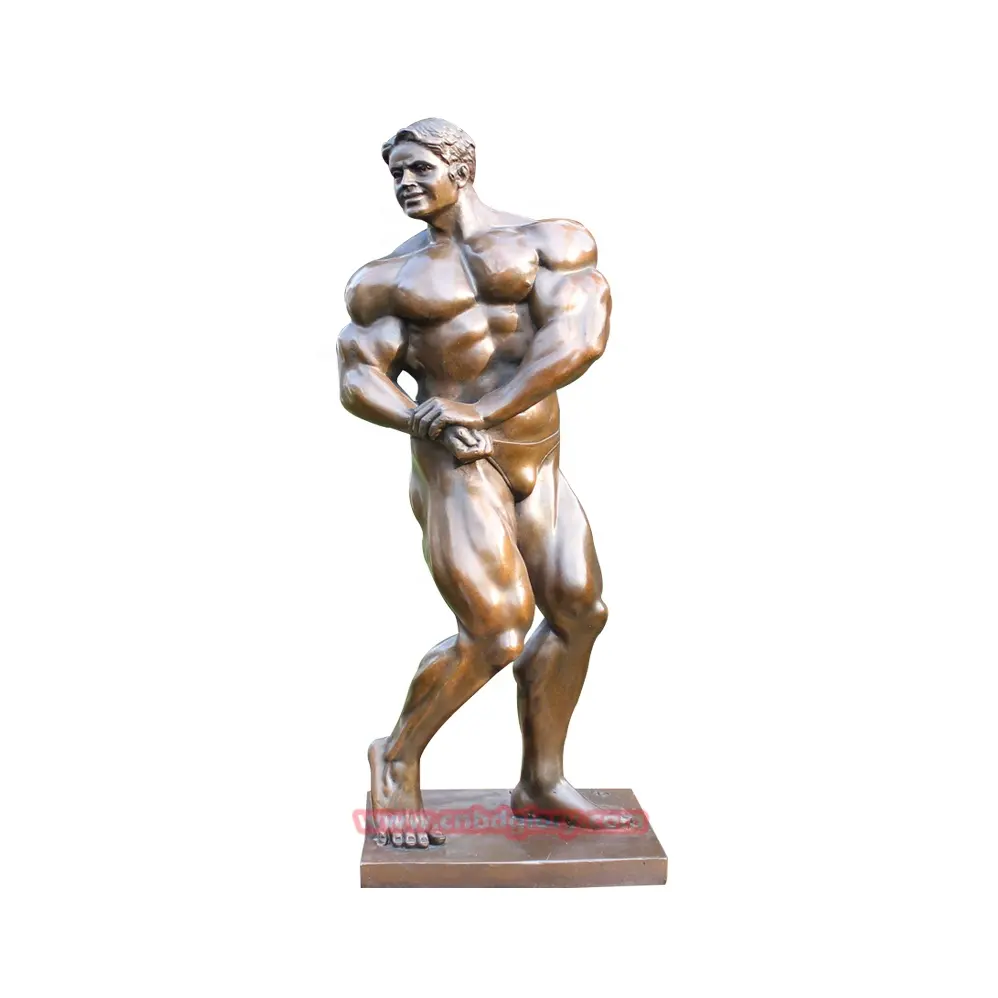 Custom Hotel Villa living room metal art Sculpture Decoration Design Bronze Hercules Muscle Man Statue