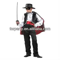 Kostum Pesta Zorro PC-0583 untuk Anak-anak, Kostum Cosplay Zorro