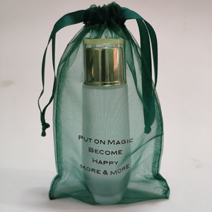 Customized Drak <strong>Green</strong> <strong>Organza</strong> Cosmetic <strong>Pouch</strong> with Custom logo <strong>Organza</strong> Bags 40x60 cm - Product Image 1