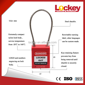 Lockey buen <span class=keywords><strong>precio</strong></span> OEM llave maestra eléctrica el plástico <span class=keywords><strong>de</strong></span> acero Candado <span class=keywords><strong>de</strong></span> <span class=keywords><strong>Seguridad</strong></span> <span class=keywords><strong>De</strong></span> nylon - Product Image 6