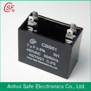 실행 콘덴서 uf 5 mfd 370 440 V VAC 볼트 사각형 AC 전기 모터 - Product Image 6