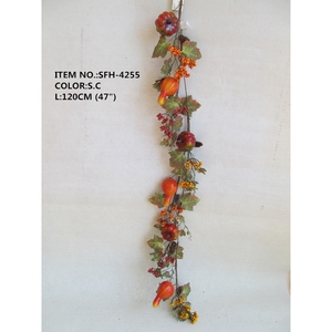 Guirnalda de 120CM Artificial de calabaza, naranja, Hojas de arce verde y Berry <span class=keywords><strong>Fall</strong></span> Archway - Product Image 6