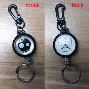 Dây Thép Nặng Có Thể Thu Vào Id Badge Reel Với <span class=keywords><strong>Carabiner</strong></span> Và Key-Ring - Product Image 3