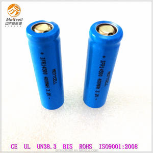 Top fabricante de lifepo4 batería recargable de iones de litio 14500 400 mAh <span class=keywords><strong>3.2</strong></span> V para la luz solar/rc juguetes - Product Image 5