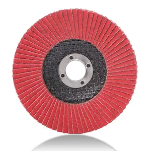 Abrasive Flap Disc 5'' 125X22 Top Quality Ceramic Aluminum Flap Disc Red