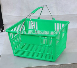 Rh-bph22-3 22l doble mango de metal de plástico llevar a <span class=keywords><strong>la</strong></span> cesta de <span class=keywords><strong>la</strong></span> compra <span class=keywords><strong>la</strong></span> mejor venta de supermercado de plástico - Product Image 3