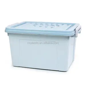 plastic 90L toy bin kids children storage box with lid