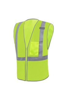 Gilet di Sicurezza ad Alta Visibilità con Multi Tasche, Giacca Riflettente con Zip per Traffico Stradale, Gilet Corto per Sicurezza e Costruzioni - Product Image 5