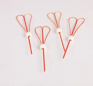 disposable party cocktail round bamboo sticks