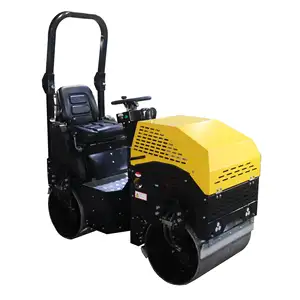 Vibratory Road Roller 1000KG 1TON Gasoline Engine/diesel Engine Ride On Hydraulic Double Drum Vibratory Road Roller For Sale