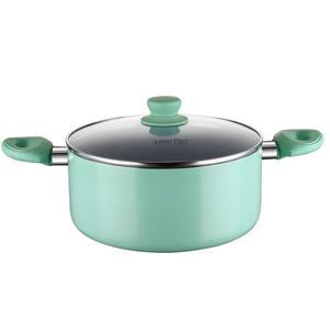 Casseroles de cuisine antiadhésives en Aluminium, haute qualité, revêtement à motif marbre <span class=keywords><strong>bleu</strong></span> - Product Image 2