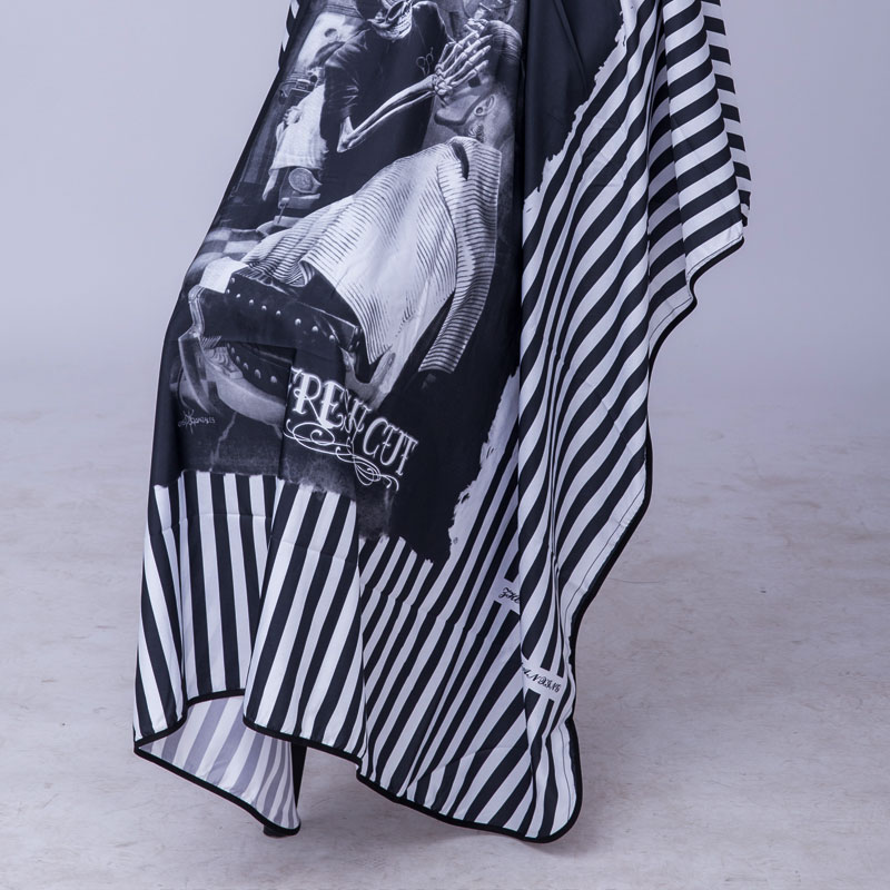 Оптовая продажа, Парикмахерская прозрачная накидка с окошком для парикмахерской, водонепроницаемая накидка для стрижки волос на заказ