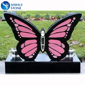 SHIHUI अद्वितीय डिजाइन तितली आकार बच्चे हेडस्टोन्स स्मारक
