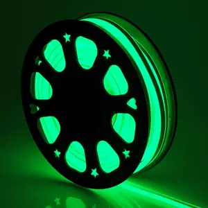 الأخضر الشريط مرنة للماء علامة أنابيب 2835 120 leds 12V السوبر مشرق مصابيح إضاءة ليد مخصصة النيون المرن