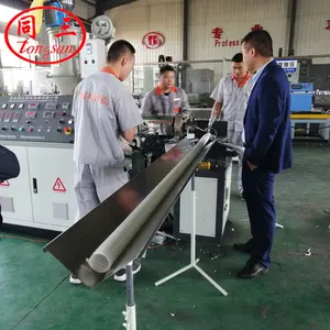 Tongsan anahtar teslimi PP çelik tel havalandırma kanalı esnek hava hortumu yapma makinesi plastik boru ekstrüderi üretim hattı