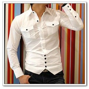 เสื้อเชิ้ตผู้ชายลำลอง ผ้าฝ้าย 100% ระบายอากาศได้ดี แขนยาว ปกคอพับ สำหรับฤดูร้อน - Product Image 1